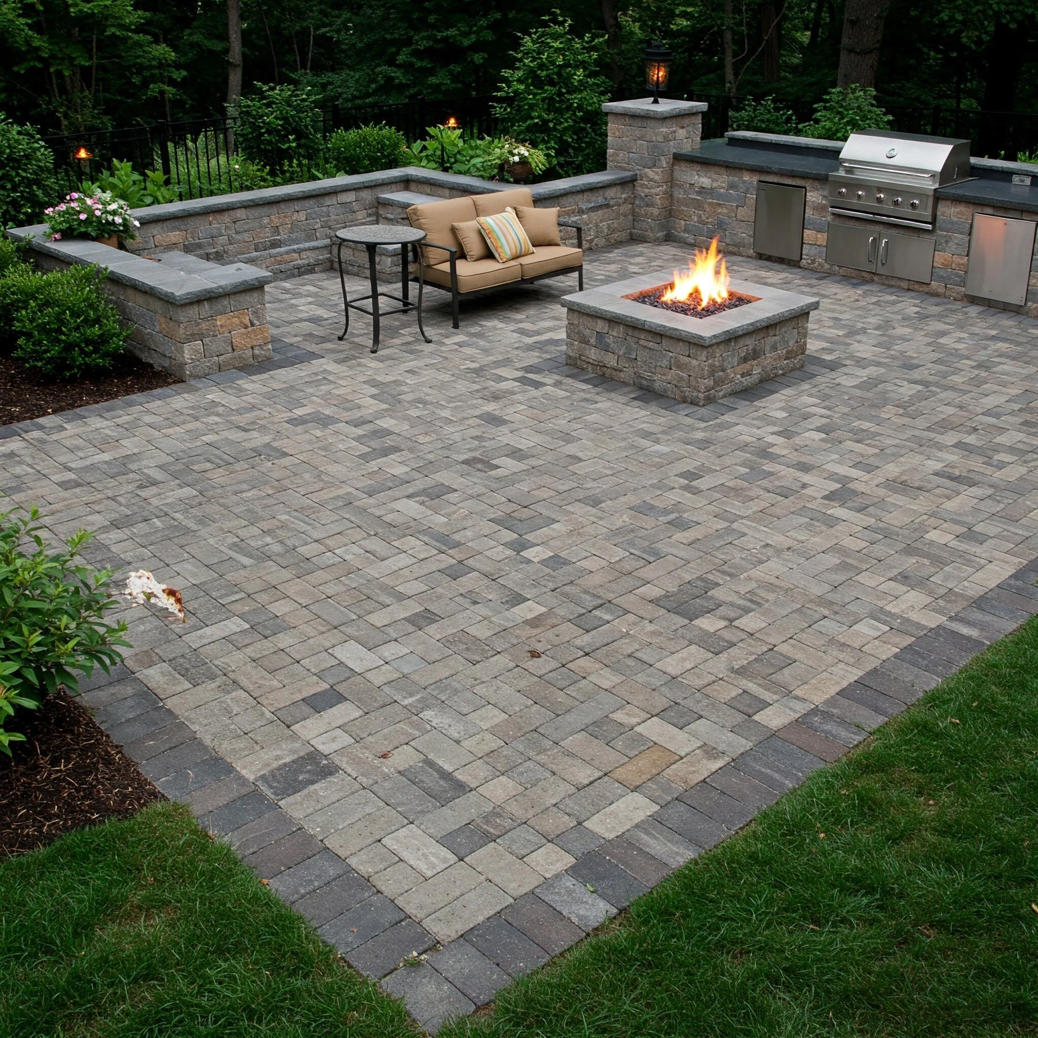 Backyard patio ideas with pavers for modern homes